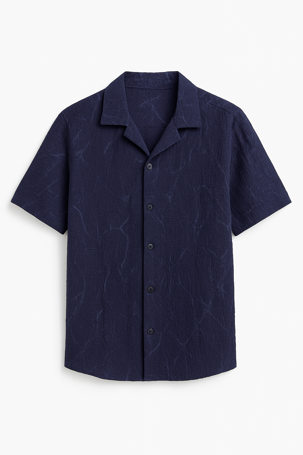 Blues Combo Premium Textured Cuban Shirt