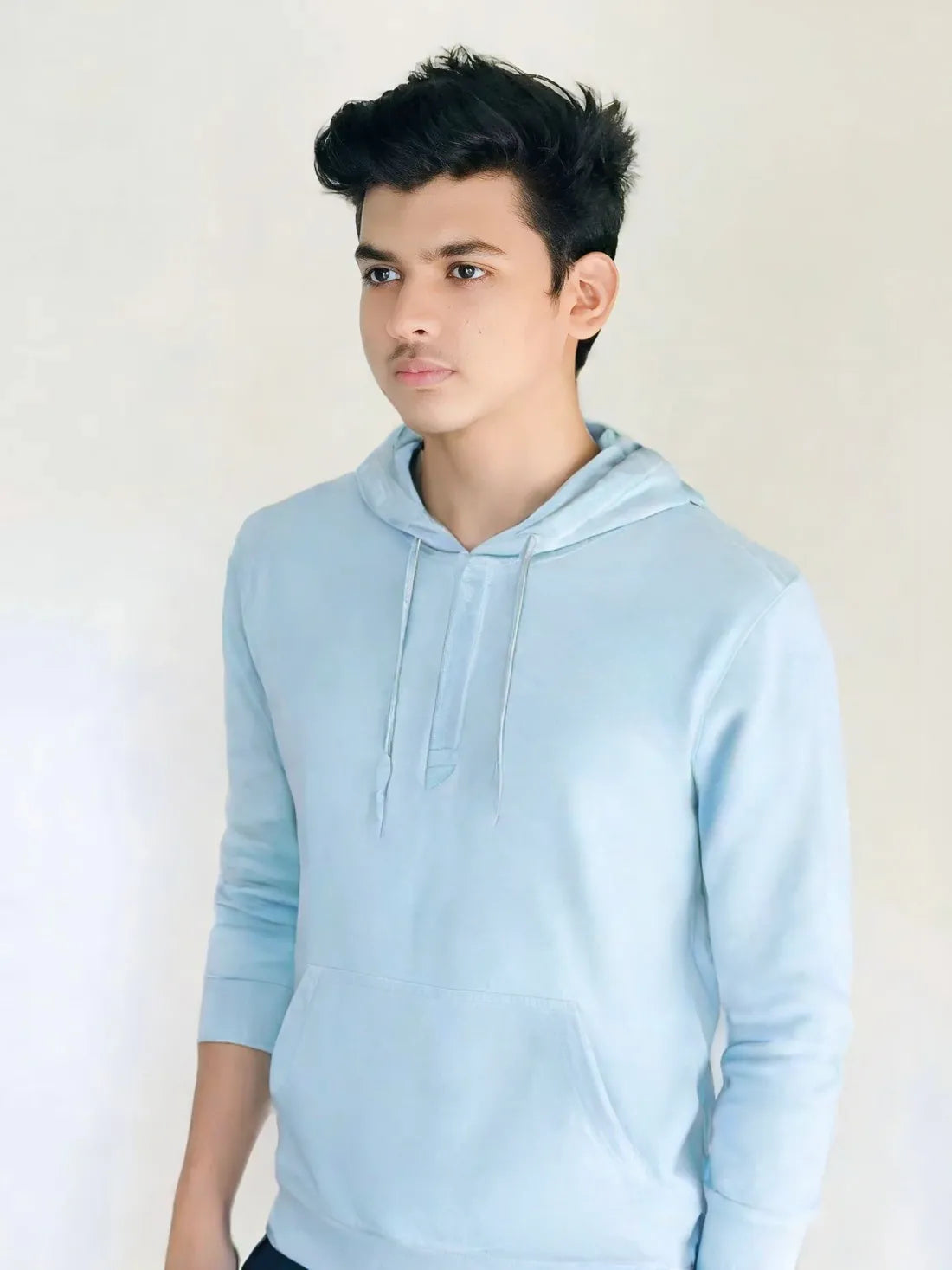 Cozy Classic Ice Blue Hoodie for Any Season