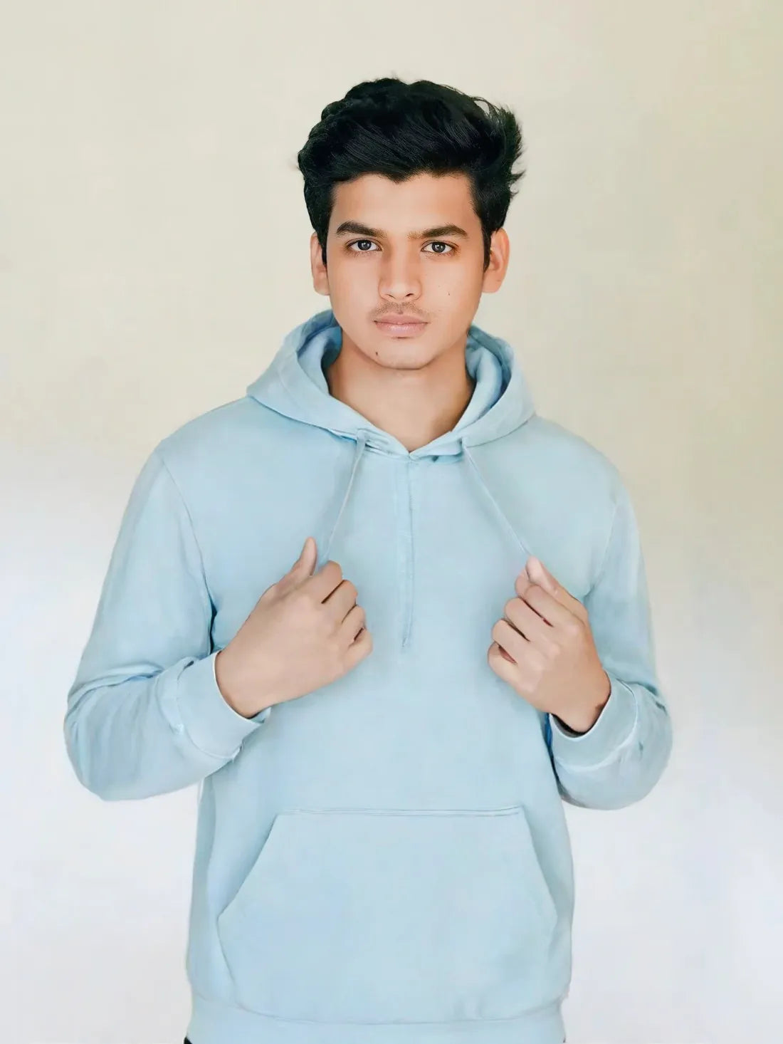 Cozy Classic Ice Blue Hoodie for Any Season