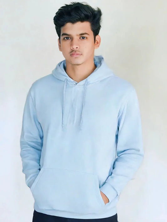 Cozy Classic Ice Blue Hoodie for Any Season